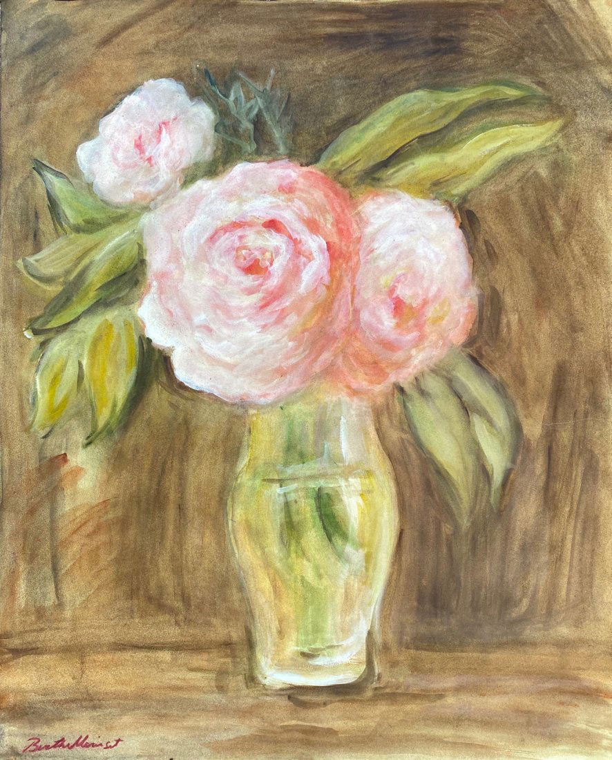 Berthe Morisot (Watercolor on Paper) Style of: Berthe Morisot appears in lower left. Technique: Watercolor on paper painting. Dimensions: 16 x13Inches. Provenance:Private collection. A Certificate Accompanies this lot. Lived Between (January 14, 1