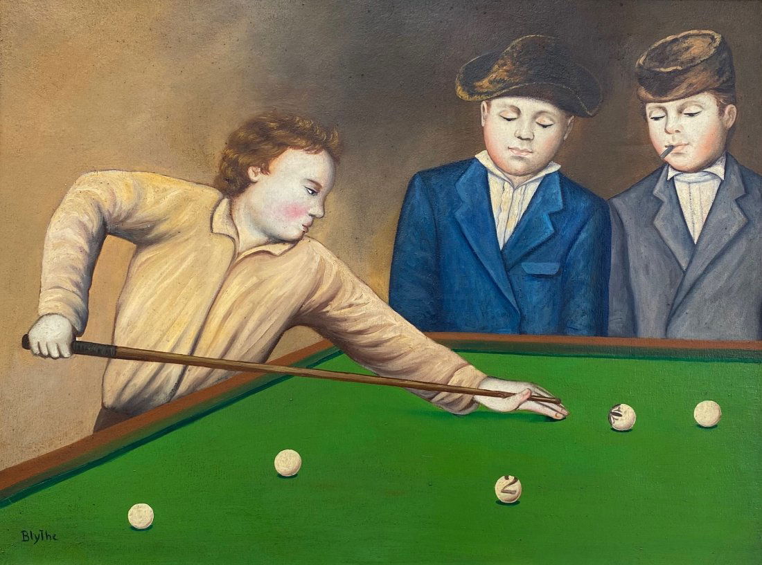 David Gilmour Blythe (Oil on Canvas) In the style of: Blythe appears in lower left. Technique: Oil on Canvas. Measures: 18 x 24 inches. Provenance: Private collection.A Certificate is present. Biography: Lived between (May 9, 1815 – May 15, 1865) was a