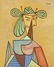 Pablo Picasso (Mixed Media on Paper) In the style of