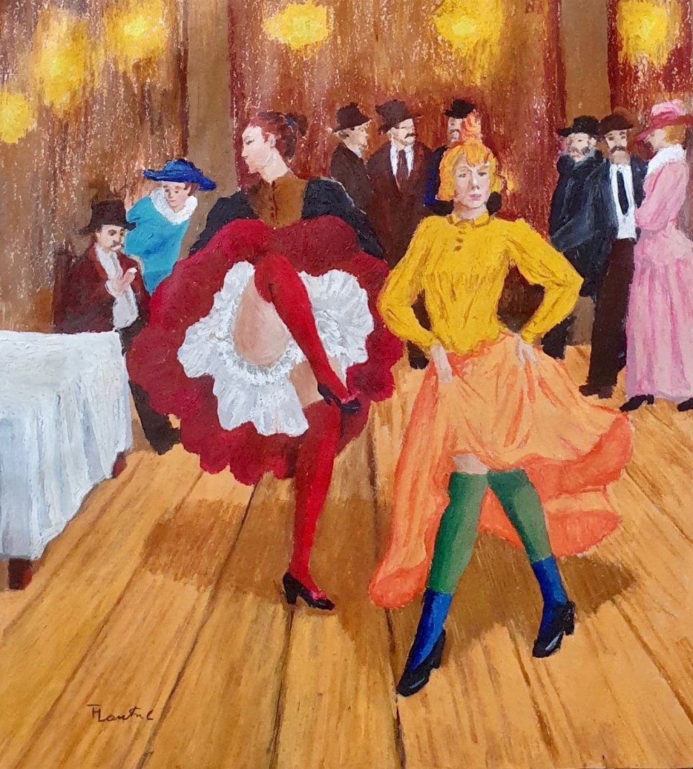 Henri de Toulouse Lautrec (Pastel on Paper)in the style: H Lautrec appears upper left. Technique: Pastel on paper Painting. Measures: 16.5 x 15 inches. Provenance: Private Collection Europe. A Certificate Accompanies this Piece: Lived between (24 November 1