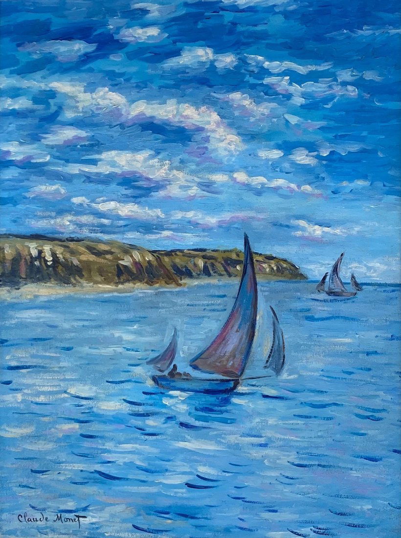 Claude Monet (Oil on Canvas) in the style of: Claude Monet appears lower left. Technique:Oil on Canvas. Measures: 16 x 12 Inches. Provenance: Private Collection. A Certificate accompanies this lot. Lived Between (14 November 1840 – 5 December 1