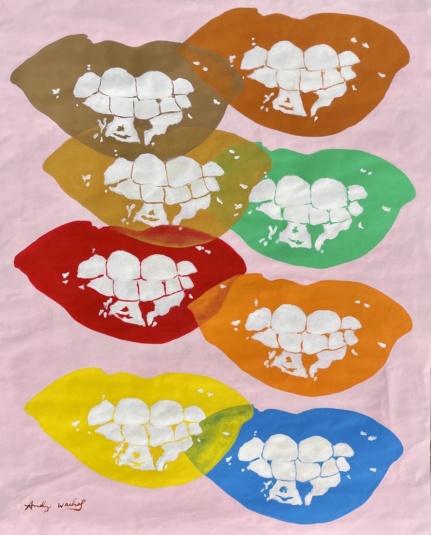 Andy Warhol (Gouache on paper) in The Style of: Andy Warhol appears in lower left. Technique: Gouache on Paper painting. Measures: 20 x 16 inches. Provenance: Private Collection.A Certificate accompanies this Lot. Lived Between (August 6, 1928 – 