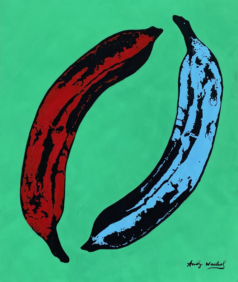 Andy Warhol (Gouache on paper): Rendered in the pop art style of Andy Warhol. Technique: Gouache on paper painting. Measures: 15 x 13 inches. Provenance: Private Collection. Lived Between (August 6, 1928 – February 22), 1987 was a