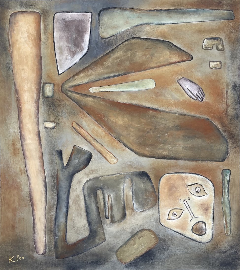 Paul Klee (Watercolor on Paper): Klee appears lower left. Rendered in the style of Paul Klee. Technique: Watercolor on paper. Measures: 14 x 12.5Inches. Provenance: Private Collection. Lived Between (18 December 1879 – 29 June 1940