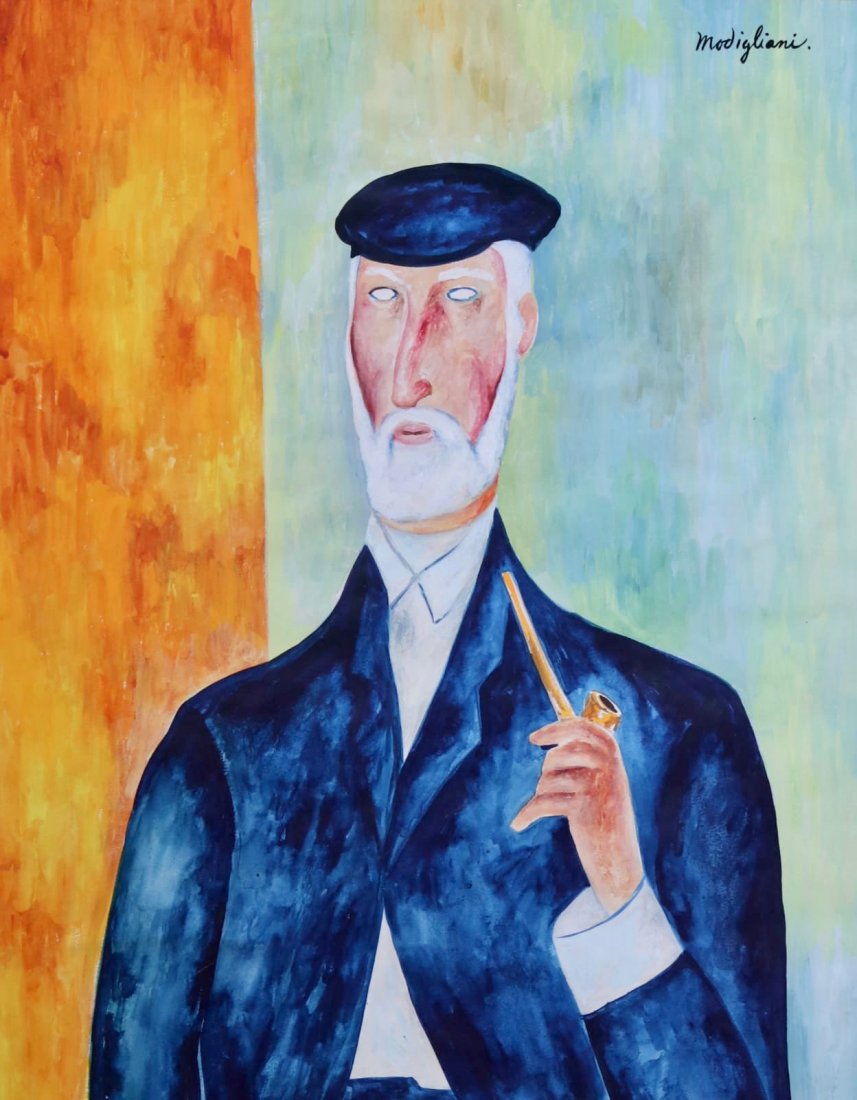 Amedeo Modigliani (Watercolor on Paper) (1 of 6)