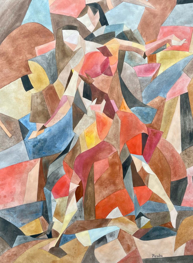 Francis Picabia (Watercolor on Paper) (1 of 6)