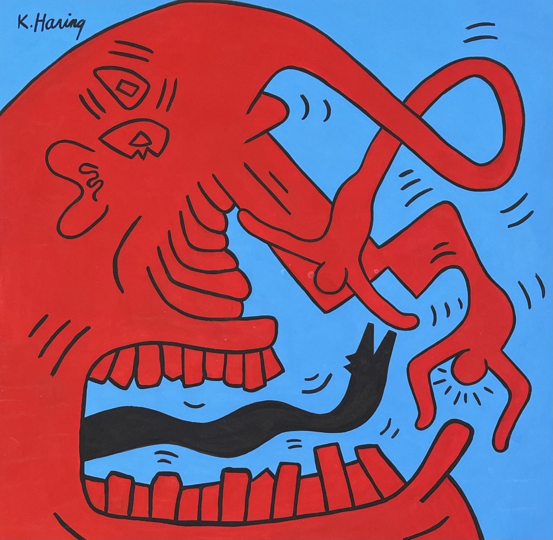 Keith Haring (Gouache on Paper ) (1 of 6)