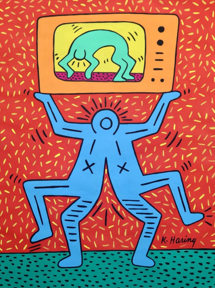 Keith Haring (Gouache on Paper) (1 of 6)