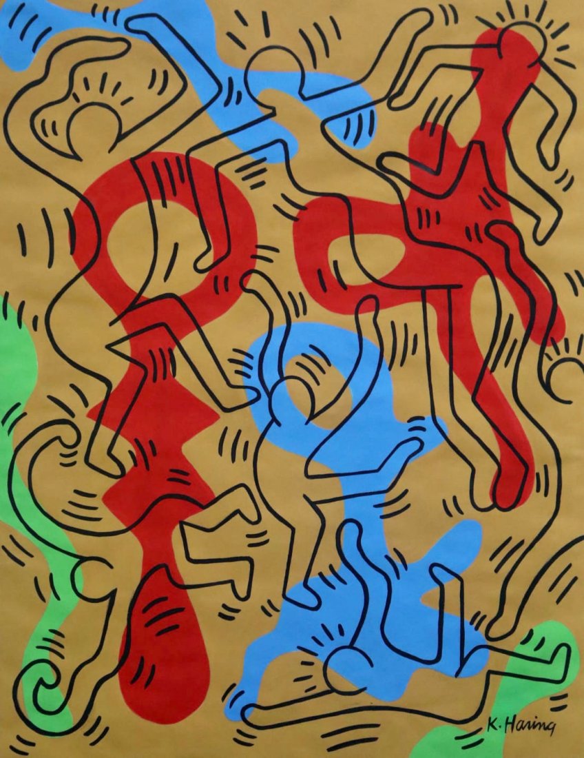 Keith Haring (Gouache on Paper) (1 of 6)