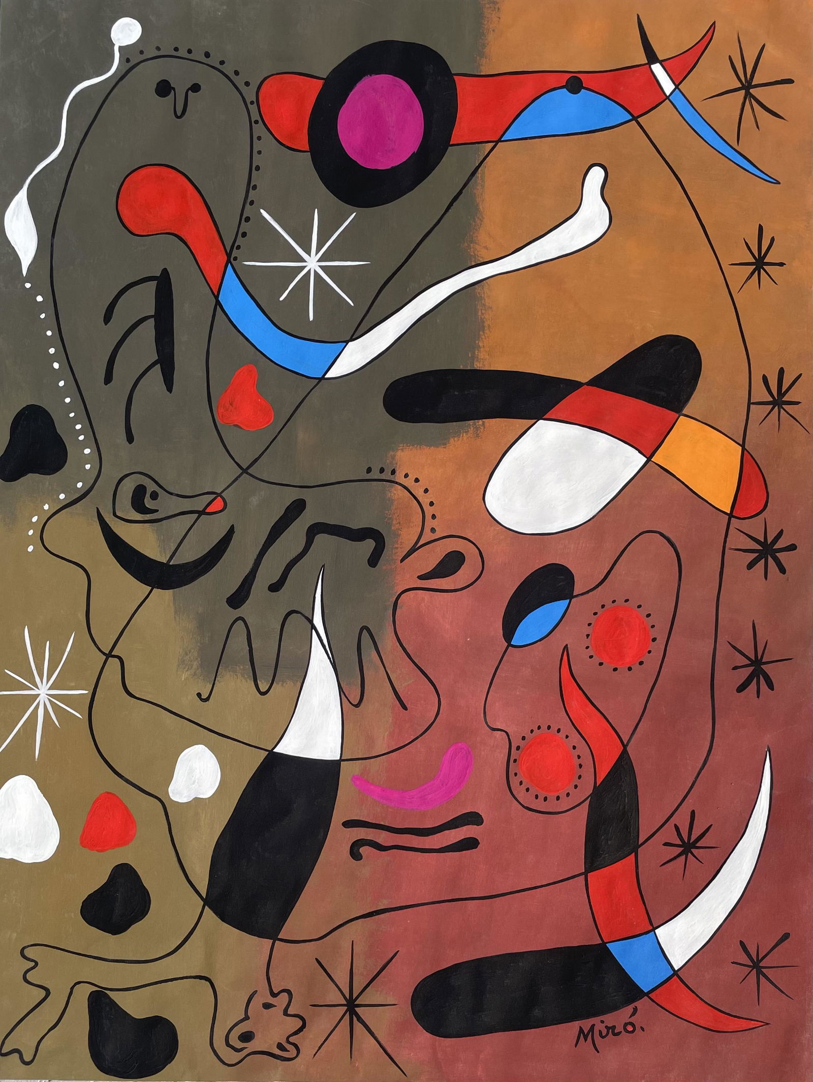 Joan Miro (Gouache on paper) (1 of 3)