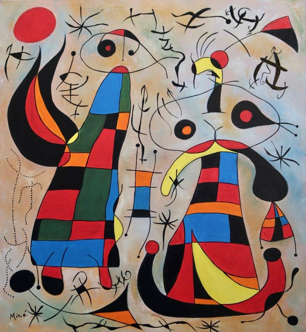 Joan Miro (Oil on Canvas) in the style of (1 of 3)