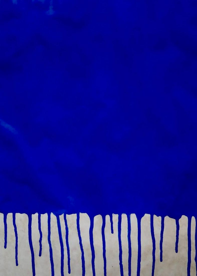 Yves Klein ( Blue Pigment on Paper ) in the style of (1 of 2)