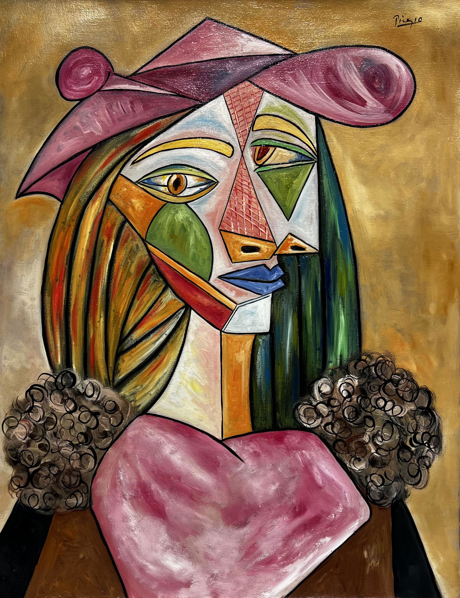Pablo Picasso ( Oil on Canvas ) in the style of (1 of 3)