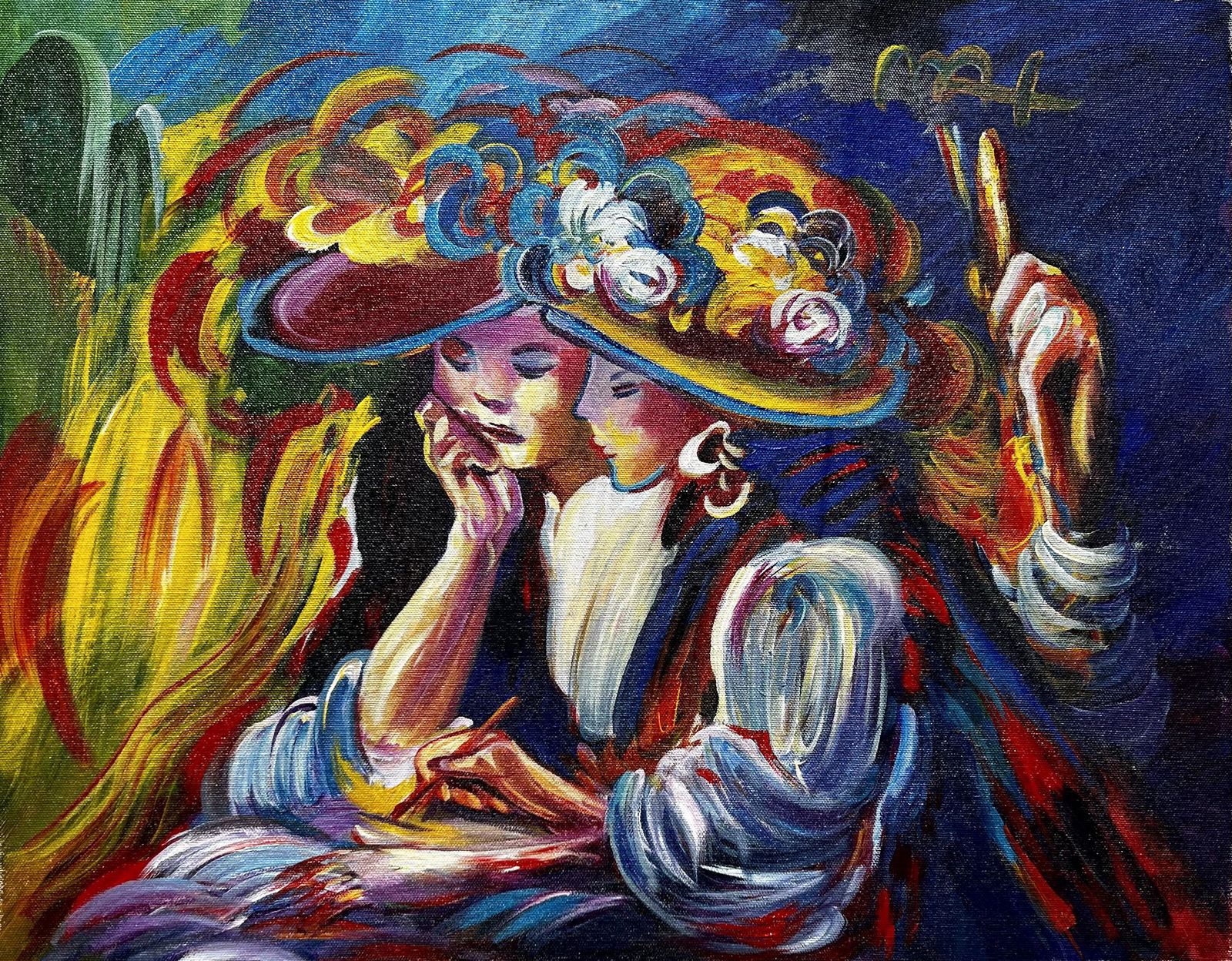 Peter Max  (Acrylic on Canvas ) in the style of (1 of 3)