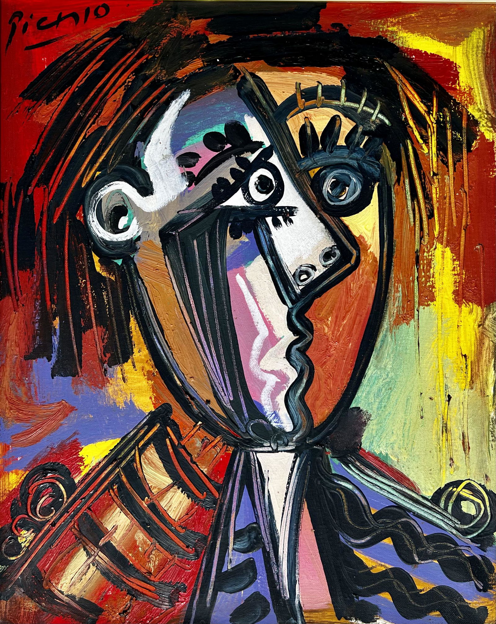 Pablo Picasso (Oil on Canvas) in the style of (1 of 3)