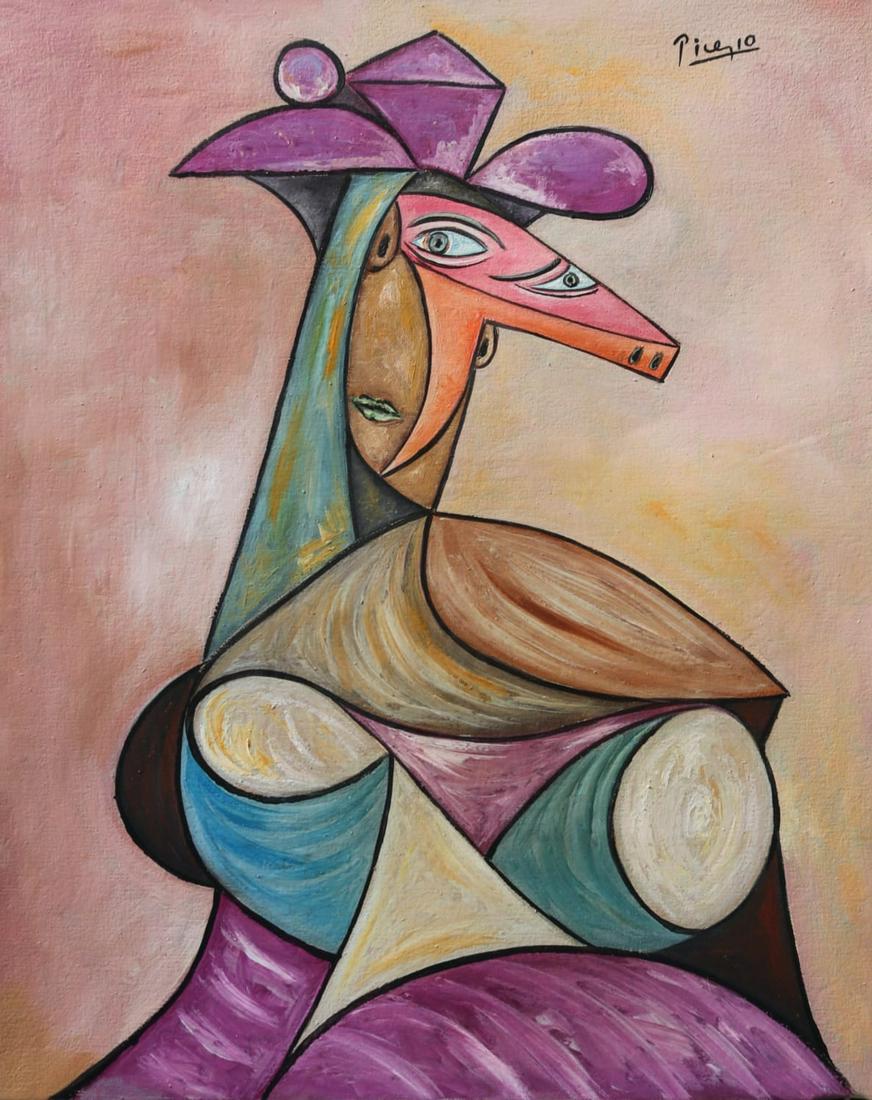 Pablo Picasso (Oil on Canvas Painting) in the style of (1 of 3)