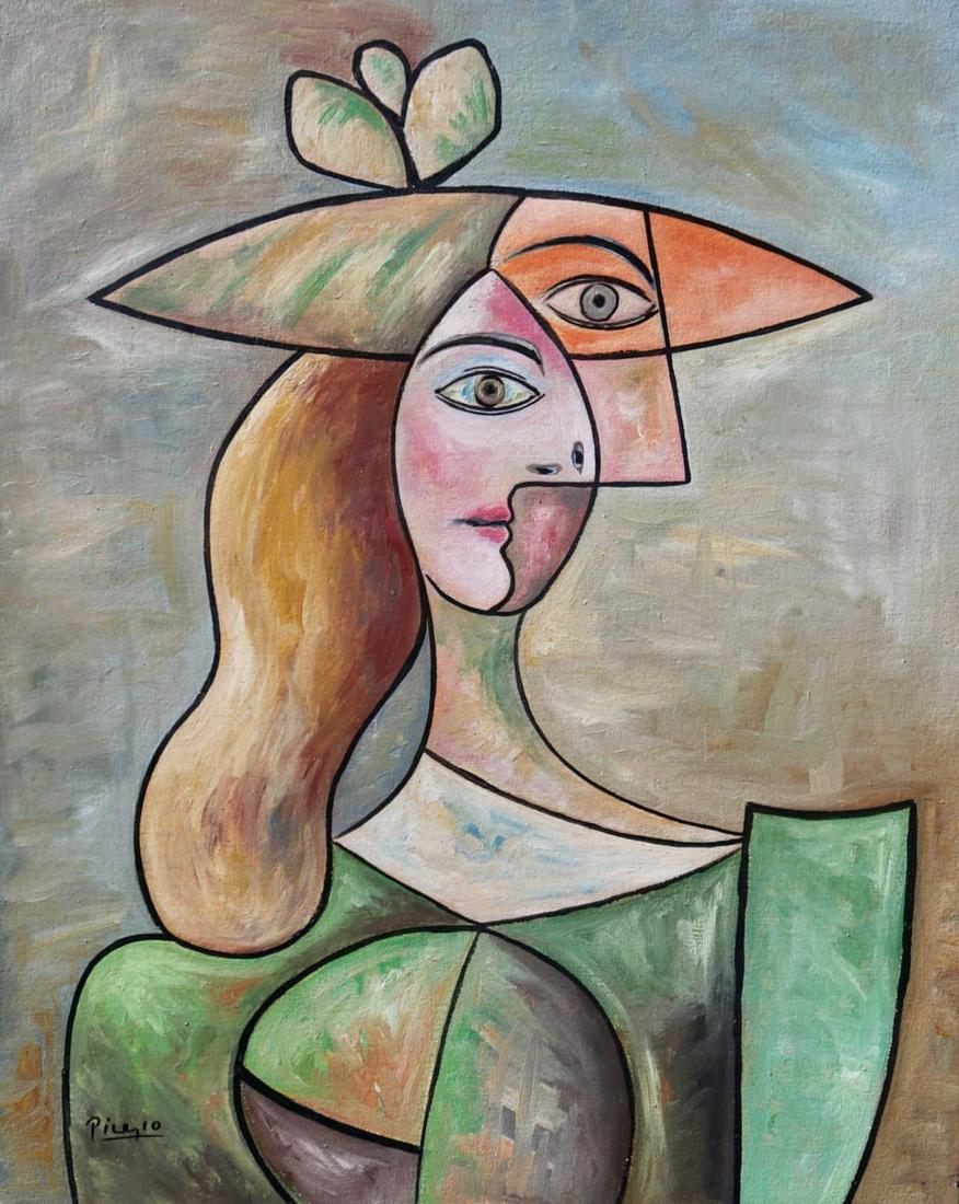 Pablo Picasso (Oil on Canvas Painting) in the style of (1 of 3)
