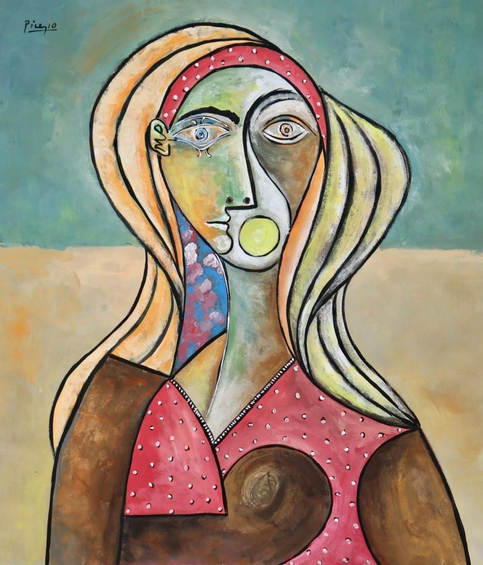 Pablo Picasso (Gouache on Paper Painting) in the style of (1 of 3)