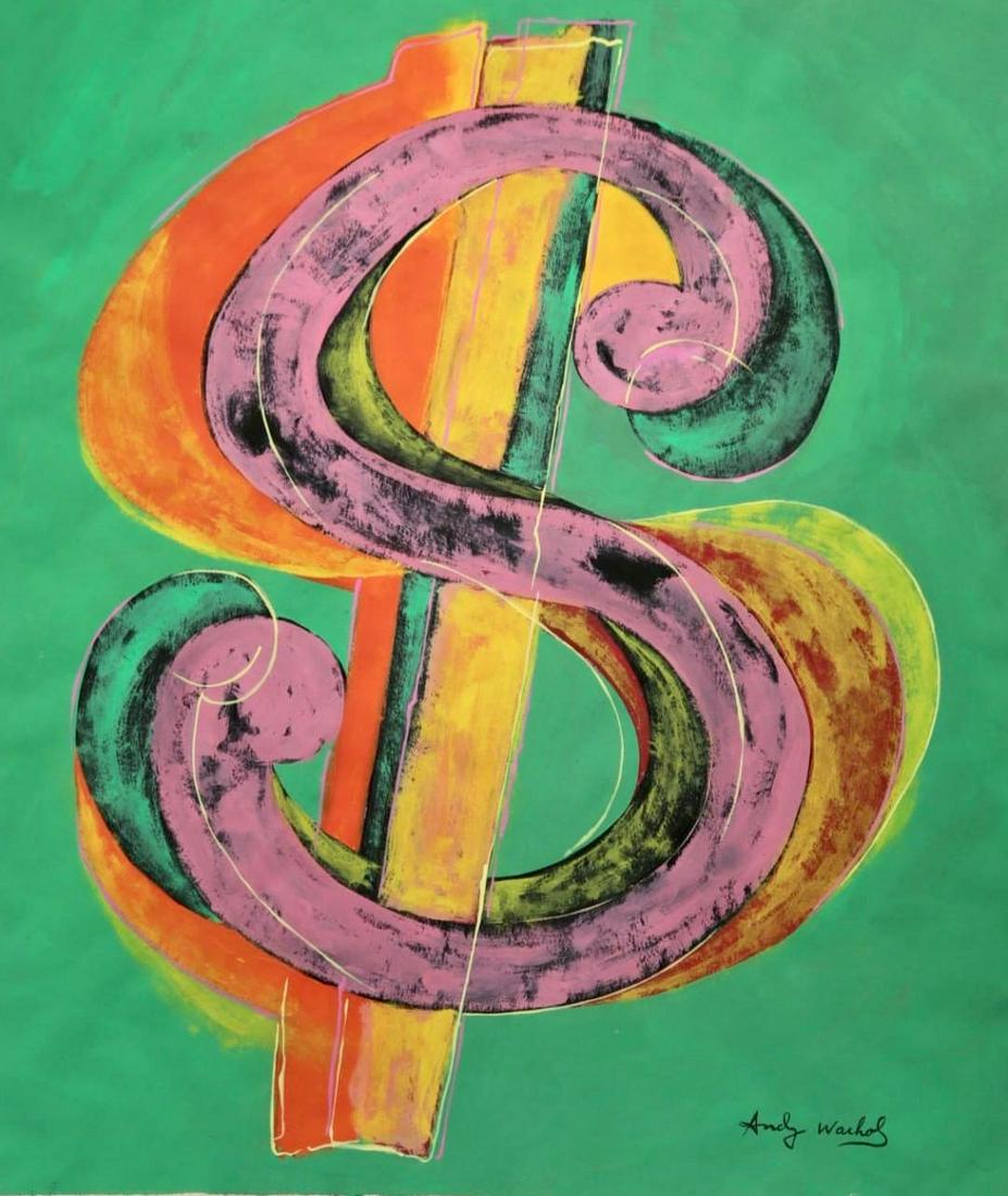Andy Warhol (Mixed Media on Paper Painting) in the style of (1 of 3)
