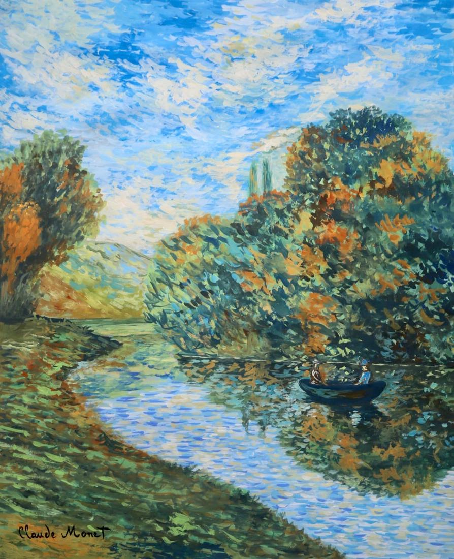 Claude Monet (Watercolor on paper Painting) in the style of (1 of 3)