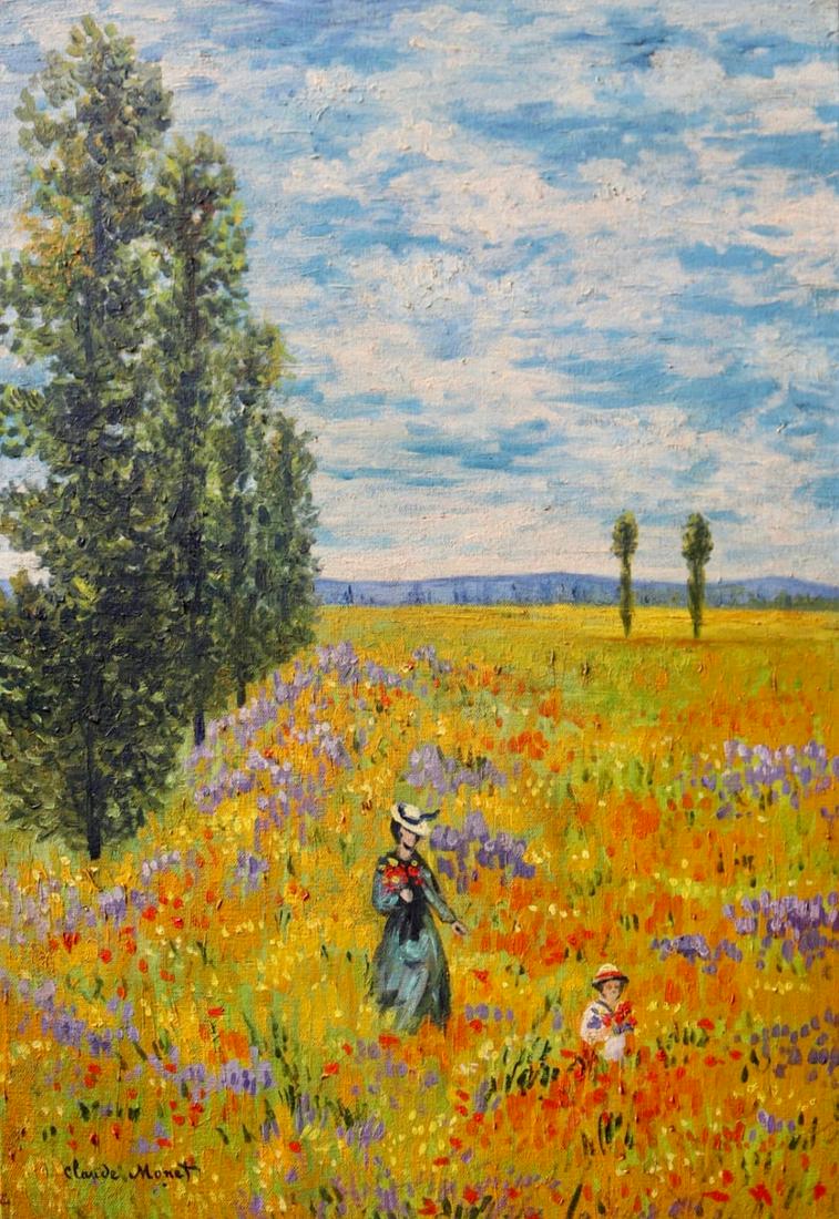 Claude Monet Oil on Canvas Painting) in the style of (1 of 3)
