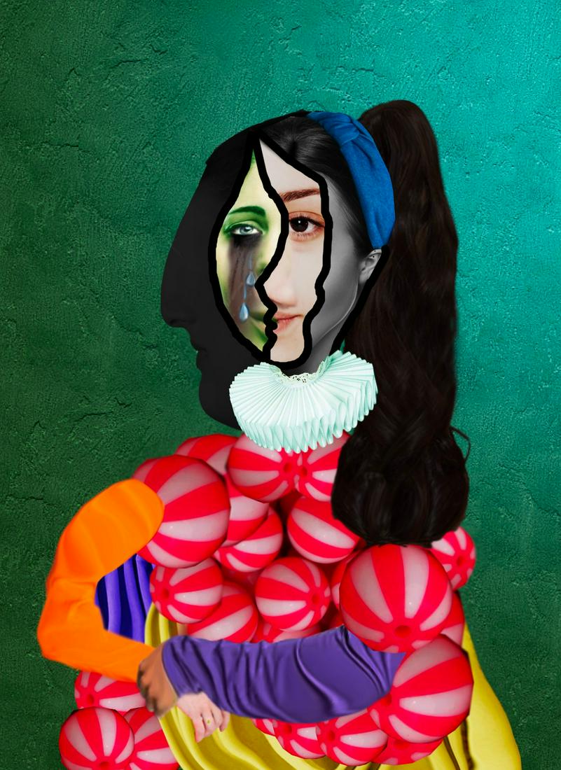 The Mistresses of Picasso (NFT): This is a Digital Art Creation inspired from an original Gouache on Paper Painting. This Non Fungible Token is minted on Crypto.com The buyer will also received the original art witch dimensions are 1