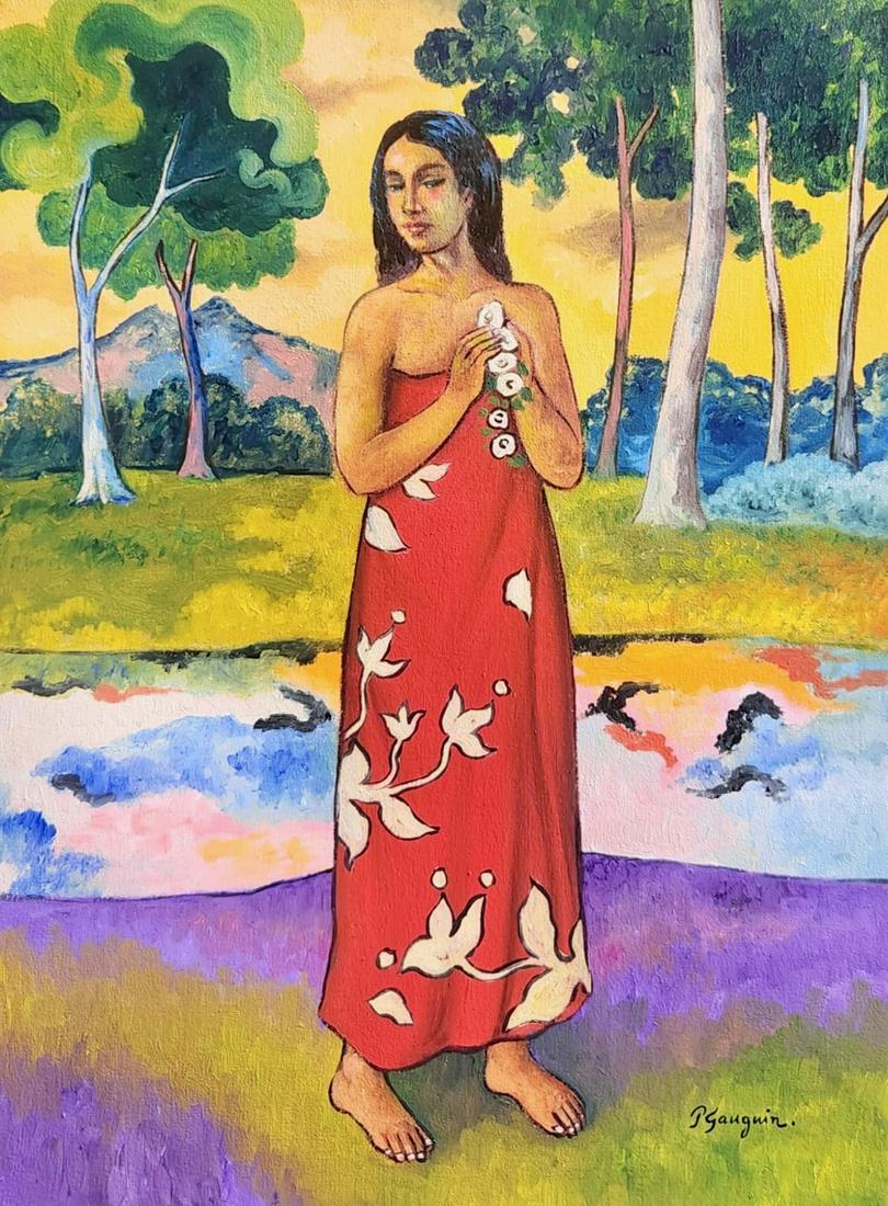 Paul Gauguin (Oil on Canvas Painting ) in the style of (1 of 3)