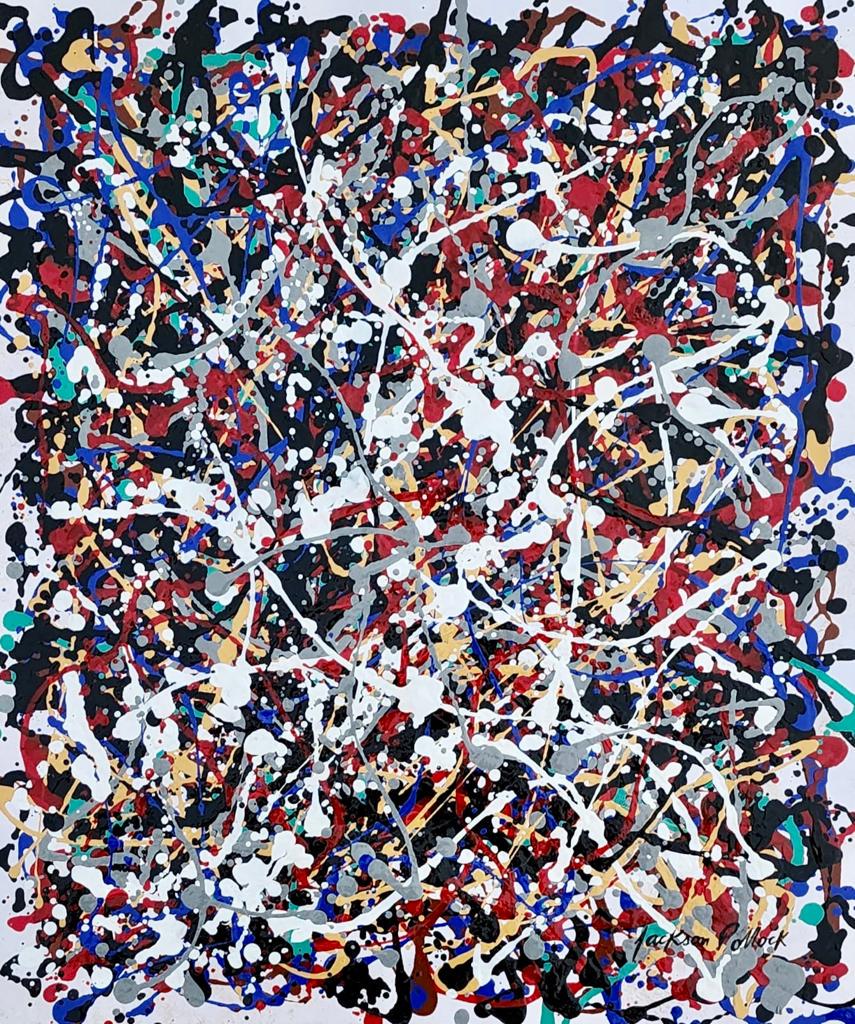 Jackson Pollock (Oil on Paper Painting) in the style of (1 of 3)
