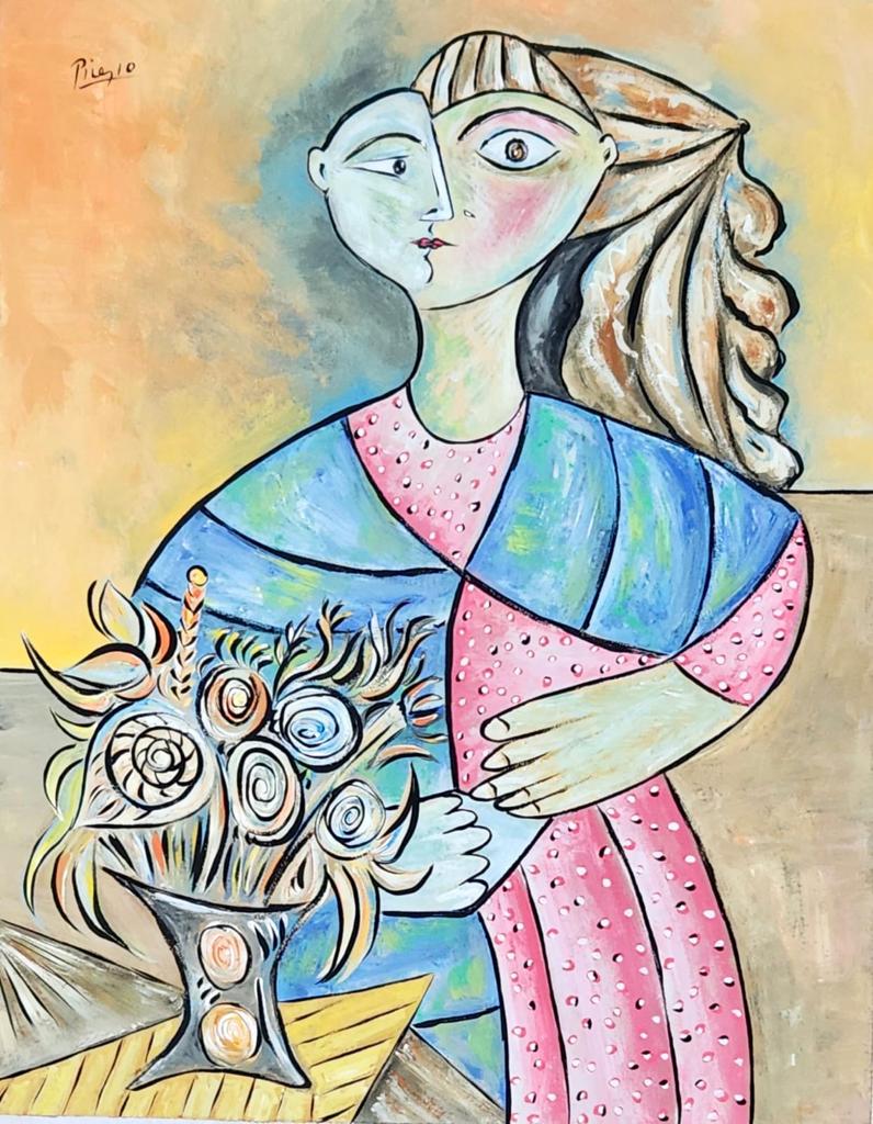 Pablo Picasso Spanish (Gouache on Paper Painting) in the style of (1 of 4)