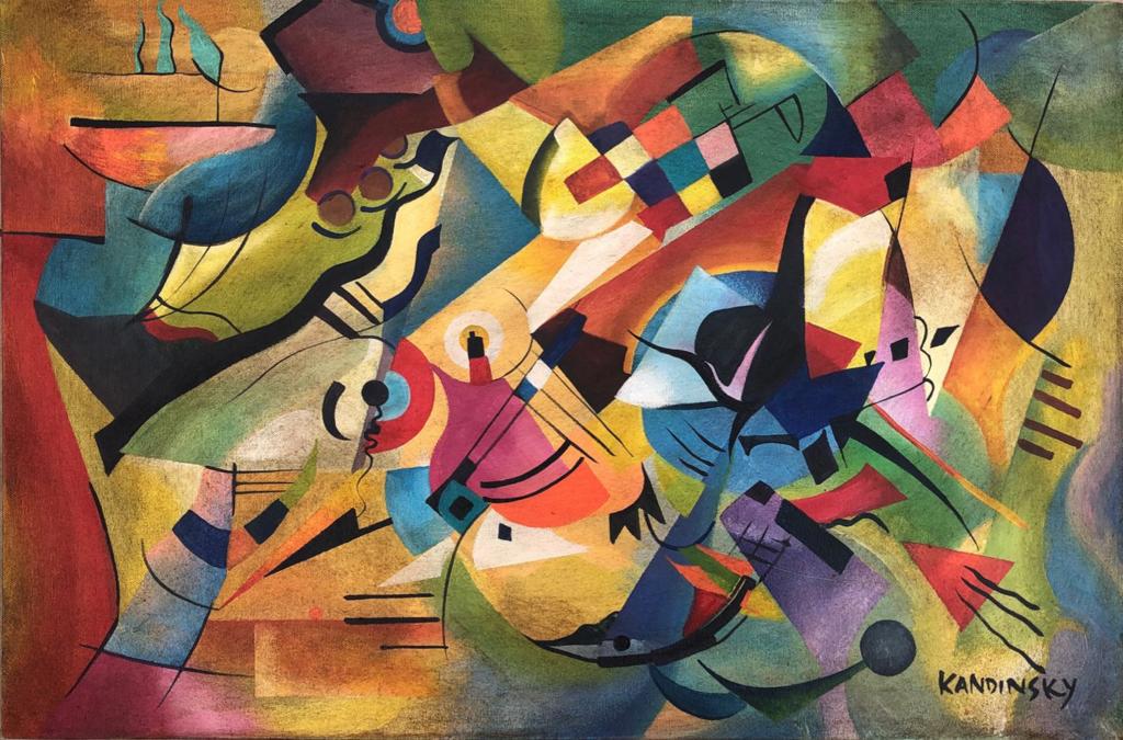 Wassily Kandinsky Russian ( Oil on Canvas Painting ) in the style of (1 of 4)