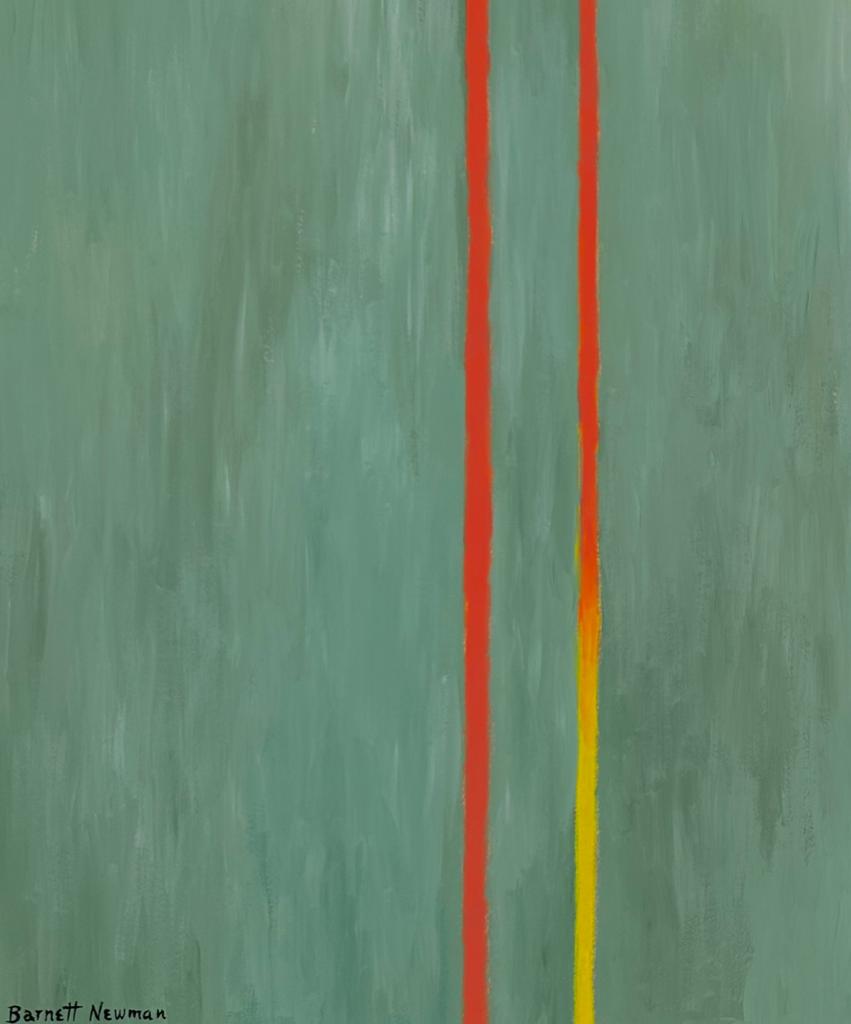 Barnett Newman American Gouache On Paper Painting In The Style Of 140443114 1 X