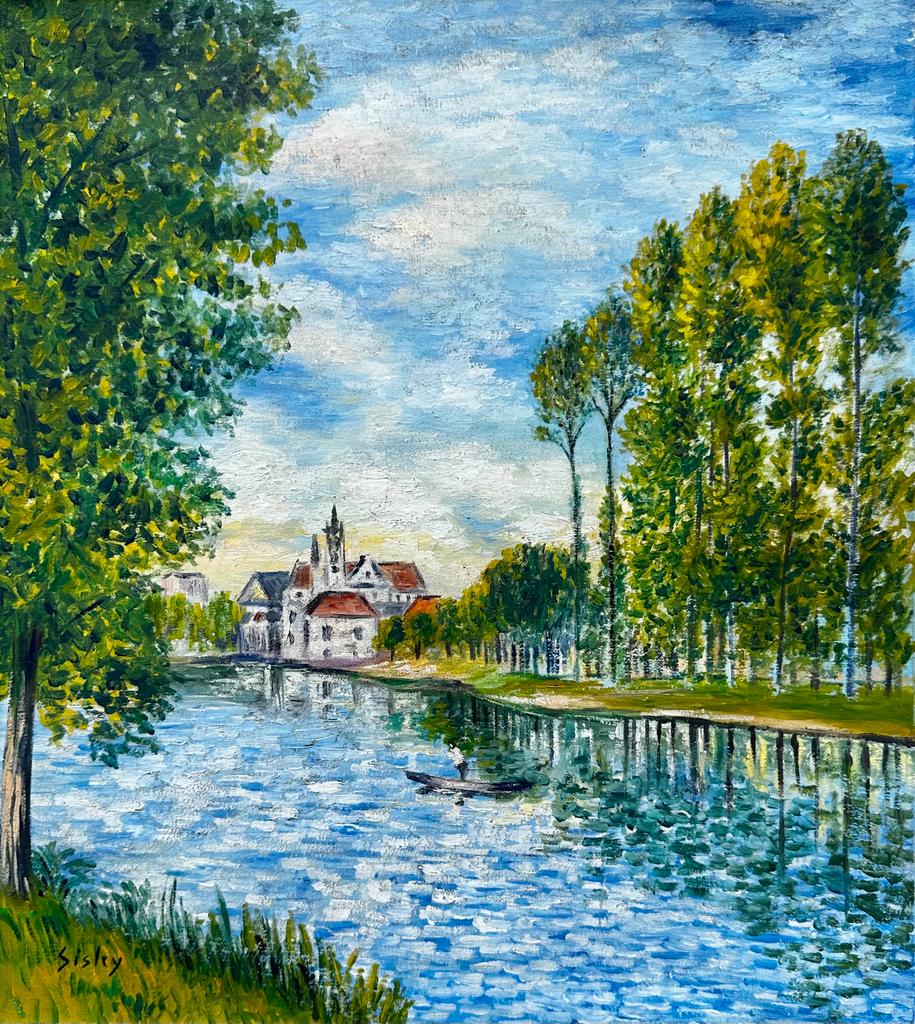 Alfred Sisley French (Oil on Canvas Painting) in the style of (1 of 4)
