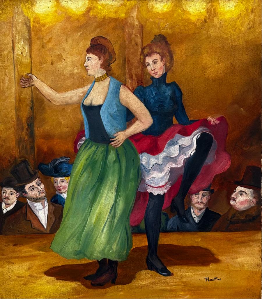Henri de Toulouse Lautrec French (Oil on Canvas Painting) in the style of (1 of 4)