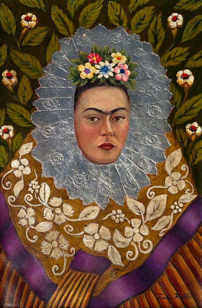 Frida Kahlo Mexican (Oil on Canvas Painting) in the style of (1 of 4)