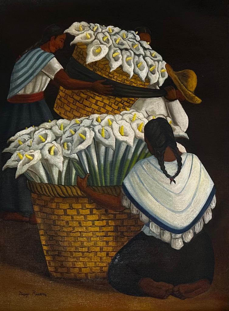 Diego Rivera Mexican (Oil on canvas) in the style of (1 of 3)