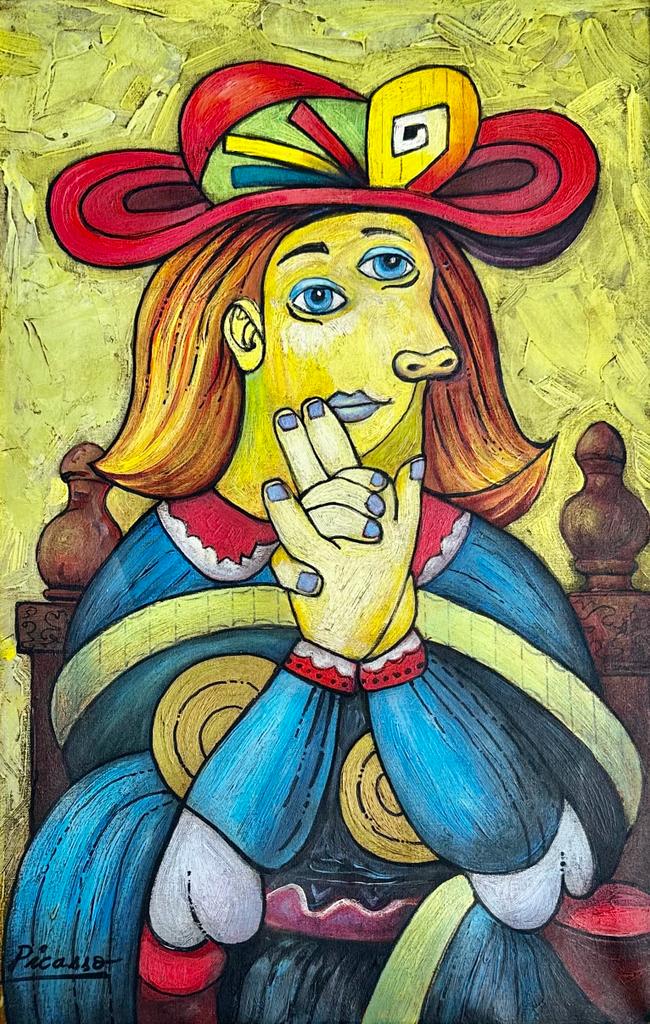 Pablo Picasso Spanish (Oil on Canvas Painting) in the style of Mar 26