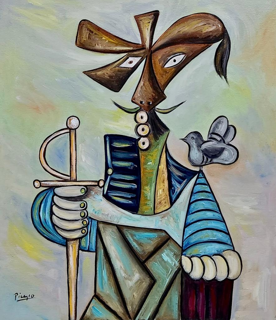 Pablo Picasso Spanish (Oil on Canvas Painting) in the style of (1 of 5)