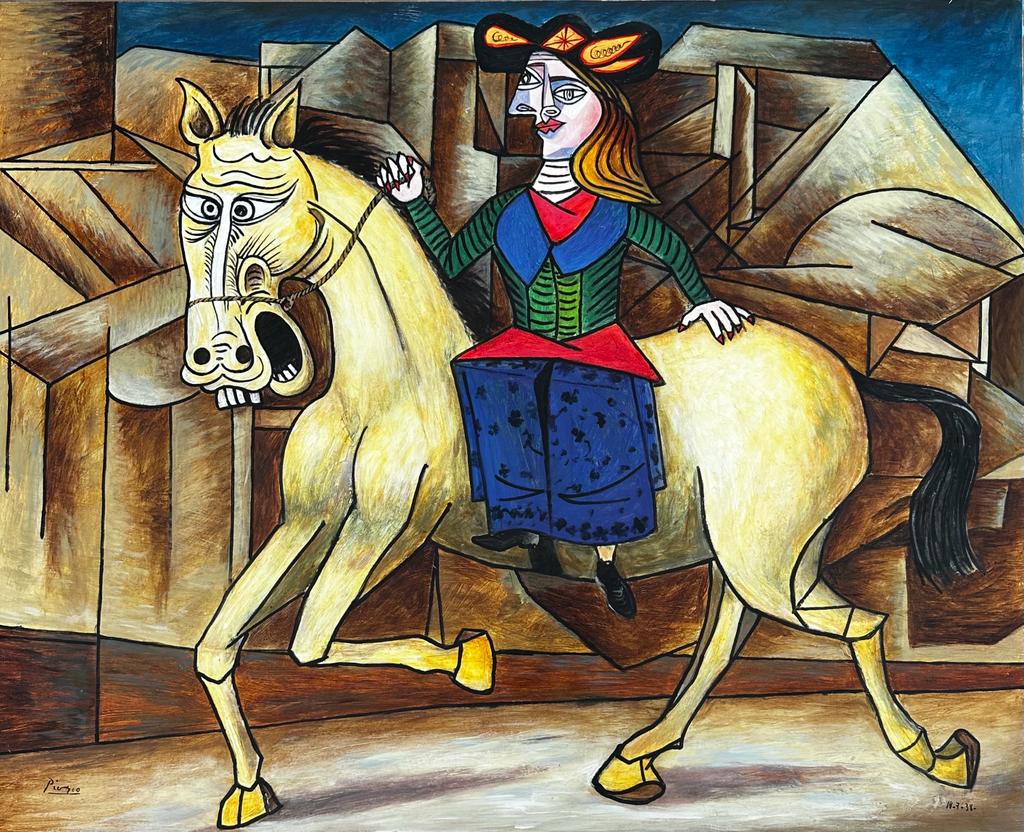 Pablo Picasso Spanish (Oil on Canvas Painting) style of (1 of 9)