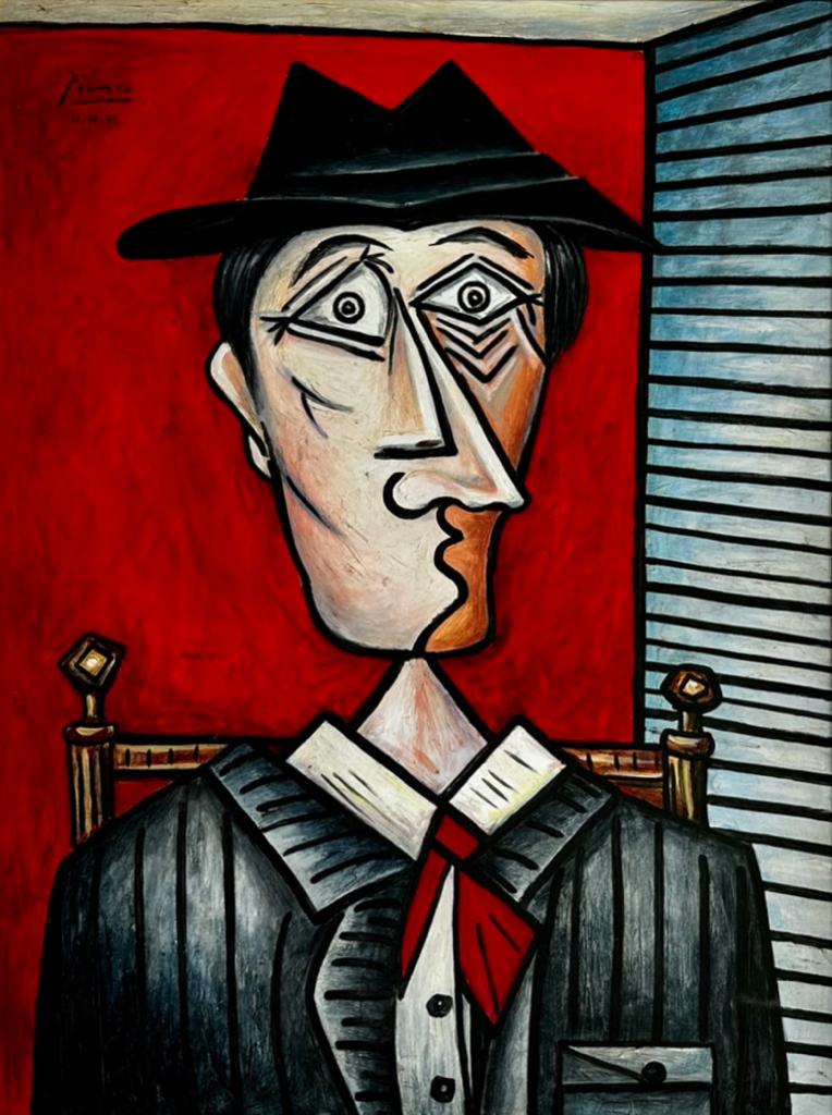 Pablo Picasso Spanish (Oil on Canvas Painting) style of (1 of 5)