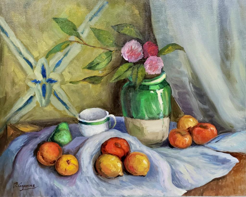 Paul Cezanne French (Oil on Canvas painting) Style Of (1 of 4)