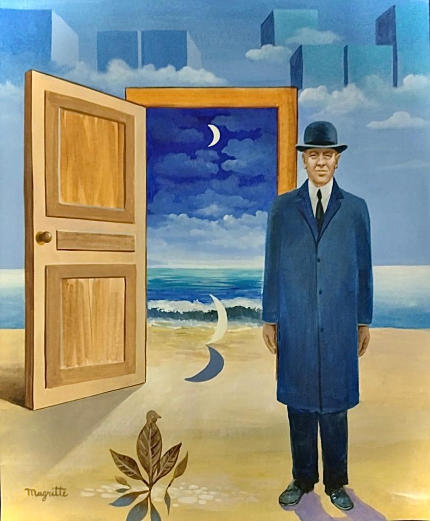 Rene Magritte Belgian (Gouache on Paper Painting) style of (1 of 4)