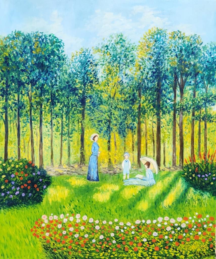 Claude Monet French (Oil on Canvas Painting)  style of (1 of 3)