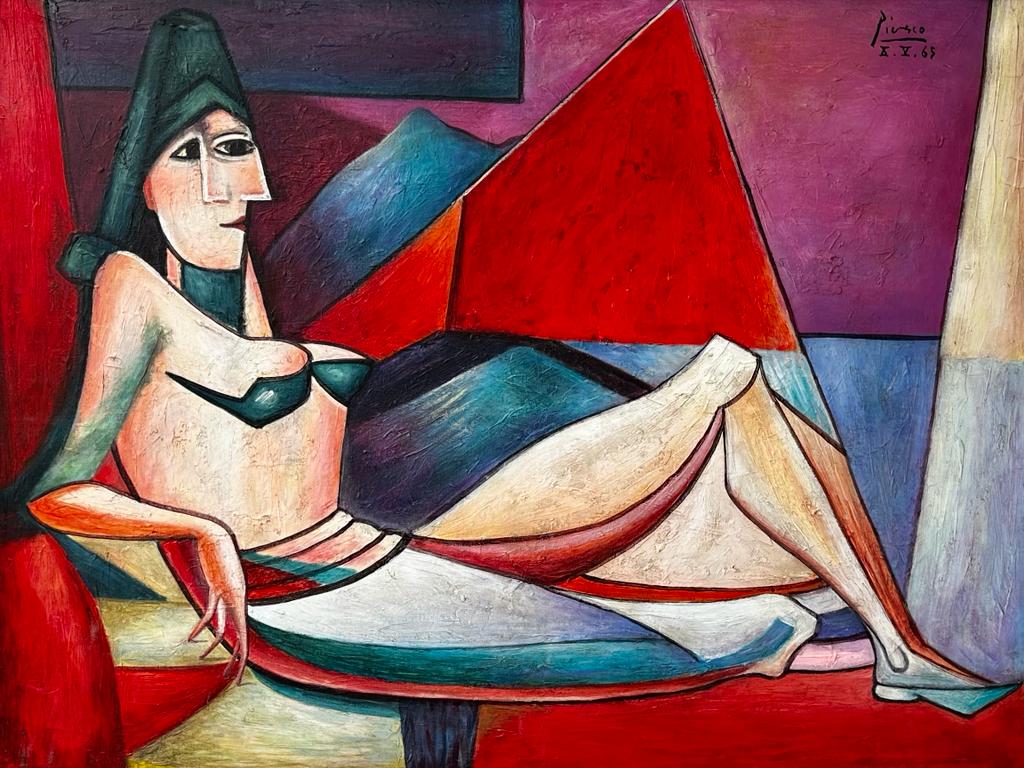 Pablo Picasso Spanish 1881 1973 (Oil on Canvas Painting) style of (1 of 6)