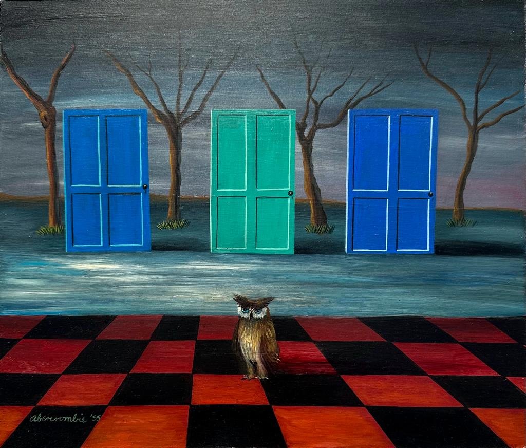 Gertrude Abercrombie American 1909 - 1977 ( The Last Piece / Oil on Masonite Painting ) style of (1 of 4)