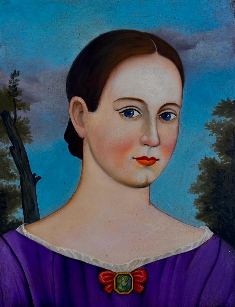 Prior - Hamblin School , Portrait ( Oil on Wood ) Style Of (1 of 4)