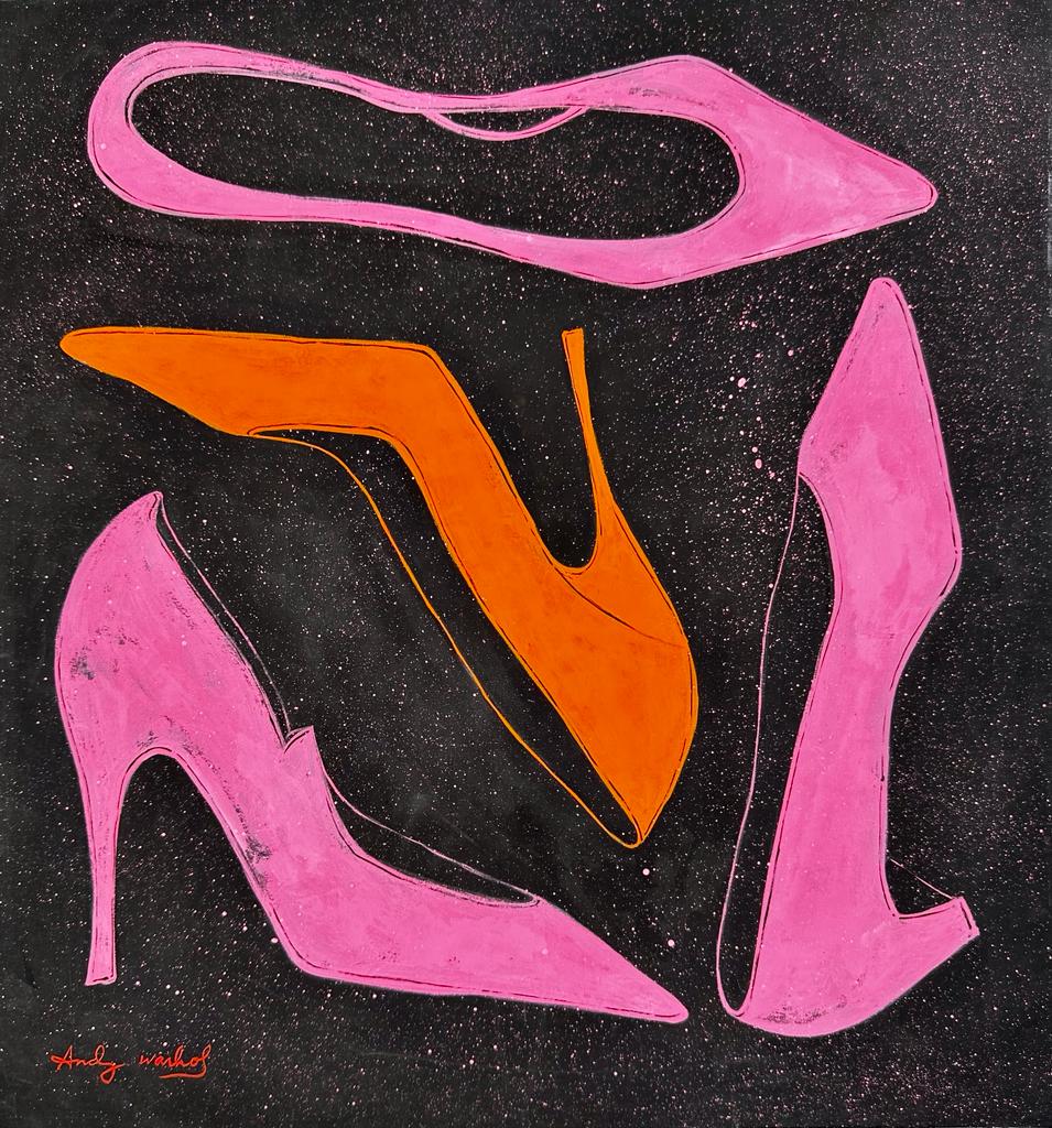 Andy Warhol American ( Gouache on paper Painting ) style of: Beautiful Piece of art From an American artist. Measures: 17 x 16 Inches. Provenance: Private Collection New York anonymous sale 1989 .Technique: Gouache on paper Painting .The painting is framed. Liv
