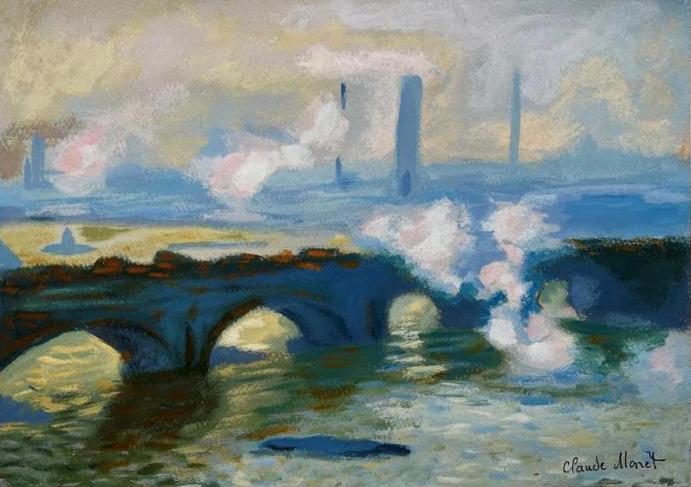 Claude Monet French 1840 - 1926 (Watercolor on paper Painting) (1 of 5)