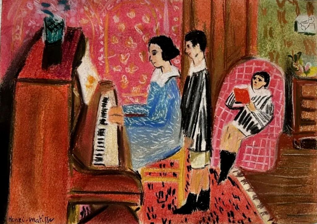 Henri Matisse French 1869 - 1954 (Watercolor on paper painting) style of (1 of 4)