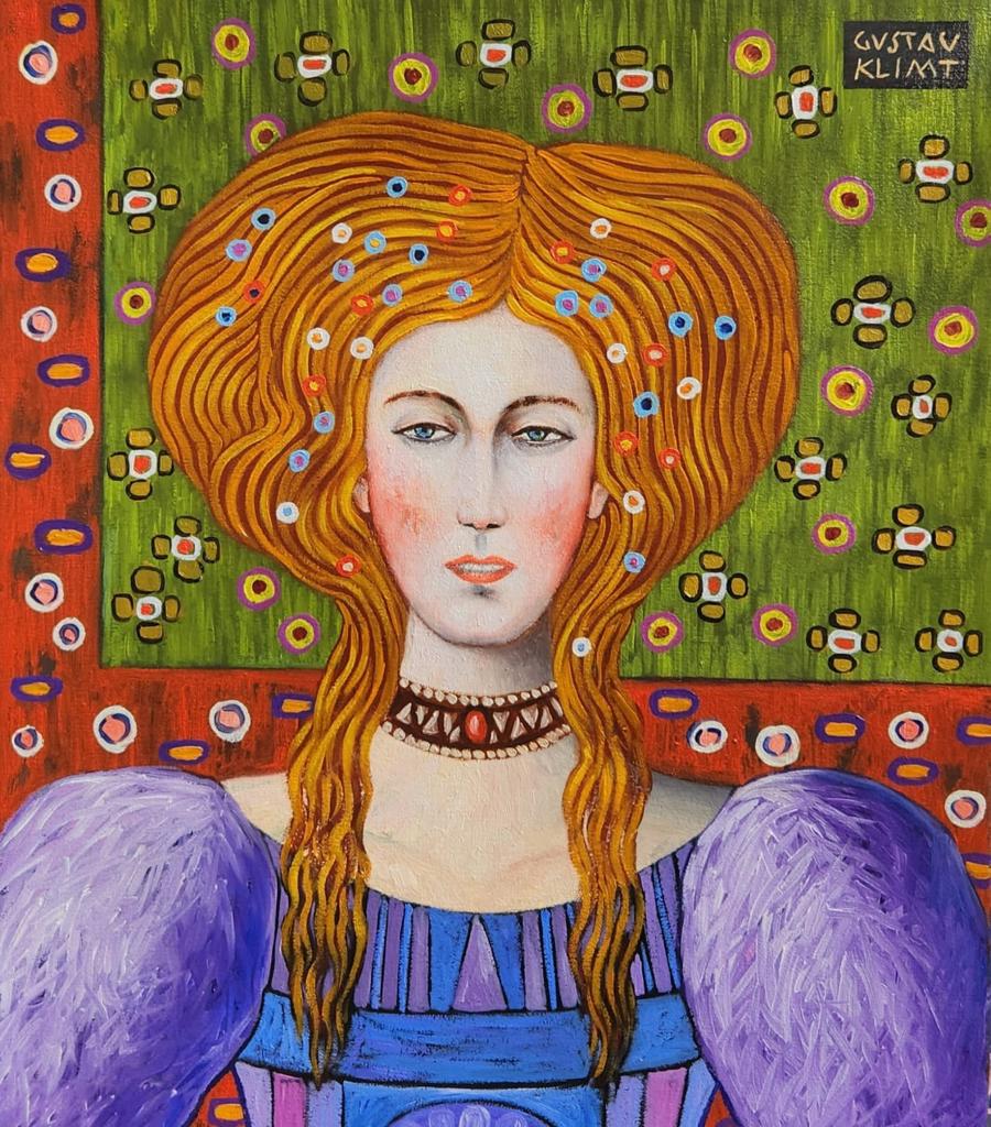 Gustav Klimt 1862 - 1918 Austrian (Oil on canvas painting) style of (1 of 3)