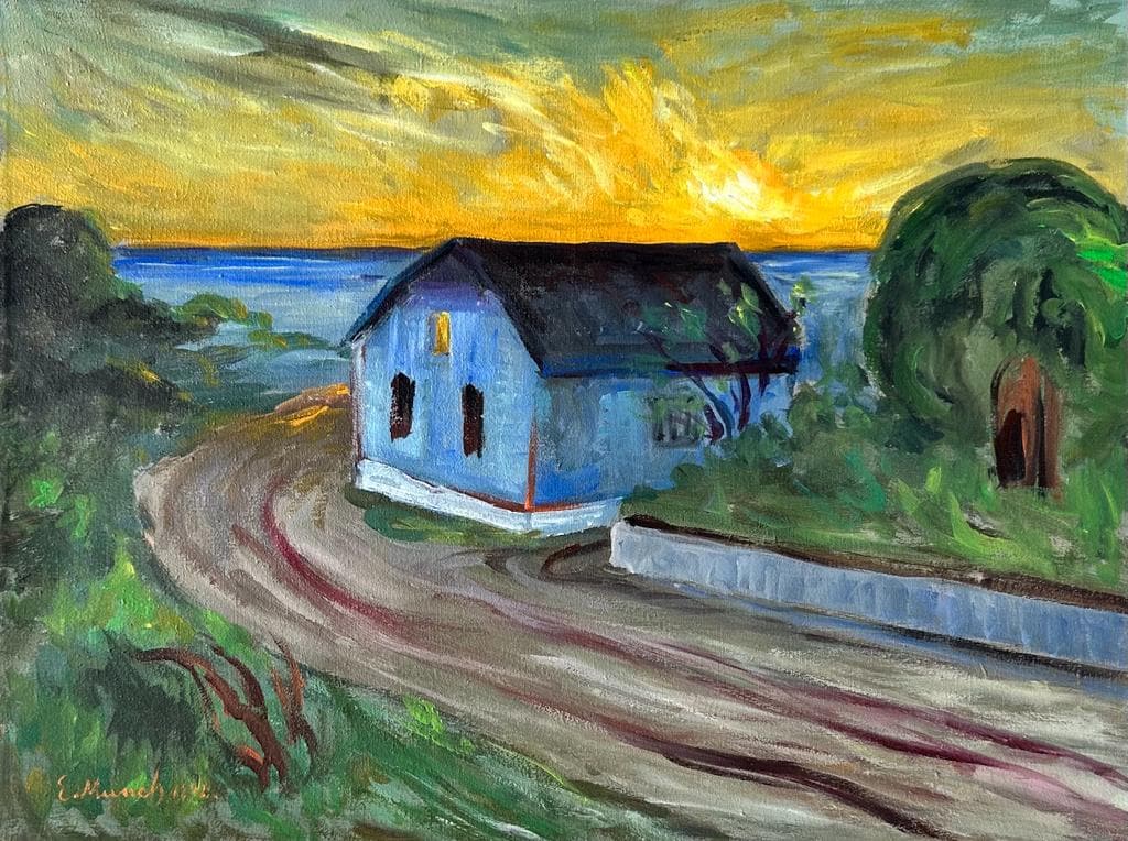 Edvard Munch Norwegian 1863 - 1944 (Oil on canvas painting) style of (1 of 3)